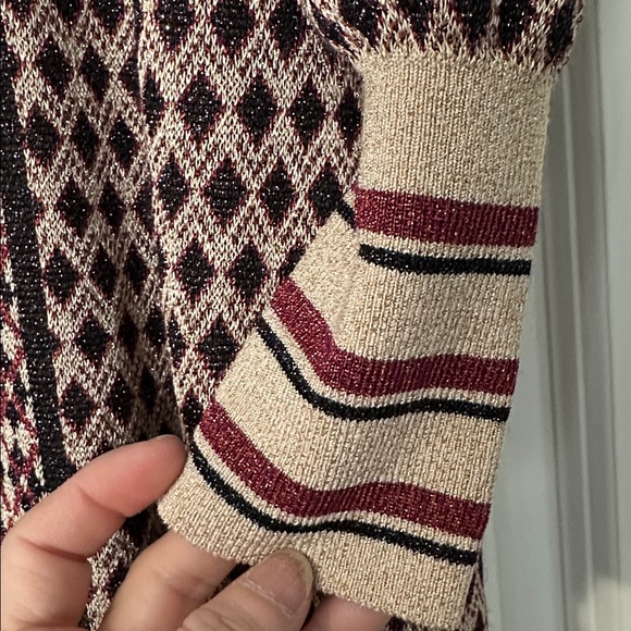 Zara Special Edition Jacquard Sweater coat Sz S - Picture 5 of 7